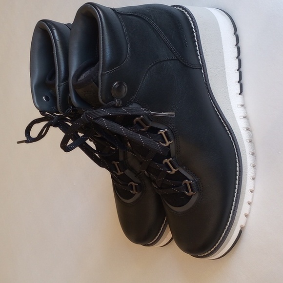 Cole Haan Grand Explore Waterproof Leather Ankle Boots 7 Wedge Platform - Picture 2 of 13